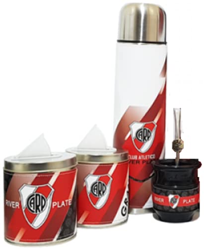 055R River Plate Complete Set to Drink Yerba Mate Kit All Accesories Included: – Containers – Gourd (Cup) – Bombilla (Straw) – Thermos