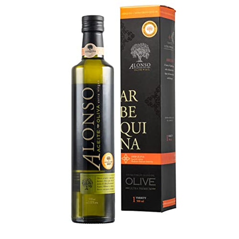 Alonso Extra Virgin Olive Oil , Chilean, Arbequina, 2021 Harvest, Gift Box, Cold Extracted Max .2 acidity Family Farm, Chile 500ml (16.9 FL OZ)