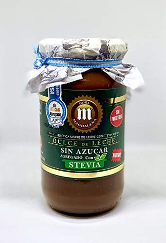 Dulce de leche NOT SUGAR. With stevia. Whitout Fructose. Gluten free. Made in Argentina. 400 Grams