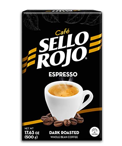 Café Sello Rojo Whole Bean Espresso | 100% Colombian Dark Roast Whole Bean Coffee | 17.63 Ounce (Pack of 1)