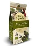 Cafe Quindio Organic Whole Bean Coffee 340 g / 12 oz / 0.8 lb., Medium Roast 100% Organic Colombian Arabica Coffee, Artisanal Cultivation free of chemicals and synthetic pesticides, Biodegradable Food Bag.