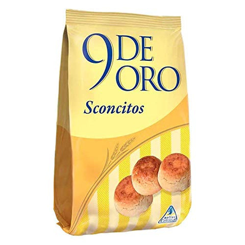 9 DE ORO - Galletas (Cookies) 10 PACK (9 DE ORO Sconcitos (Scones) 200g.)