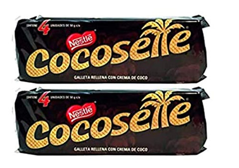 Nestle Cocosette Wafer Cookies Filled With Coconut Cream/Galleta Rellena Con Crema De Coco (8 Pack)