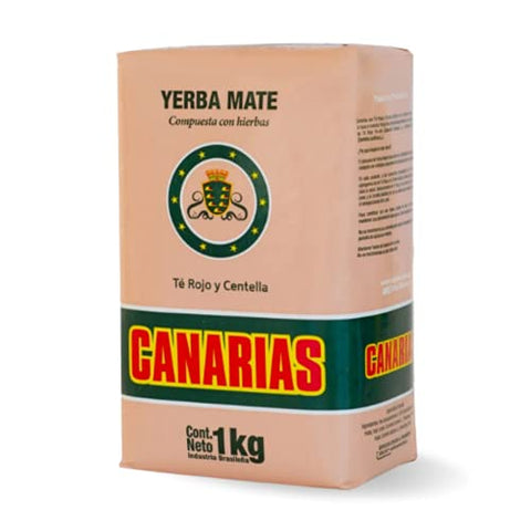 Canarias Yerba Mate with Pu'er Tea and Centella Rare Blend from Uruguay, 3 x 1 kg / 2.2 lb