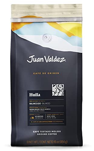 Juan Valdez Huila Ground Coffee, 16 oz - Single Origin Colombian Coffee