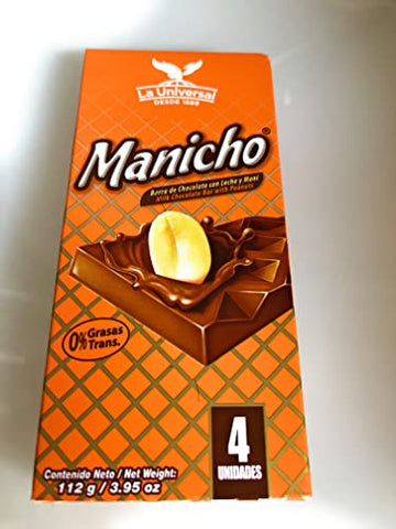 New Manicho 4 Pack Size Limited Edition Manicho Chocolate Ecuadorian Chocolate Con Sabor a Mani Nestle Chocolate