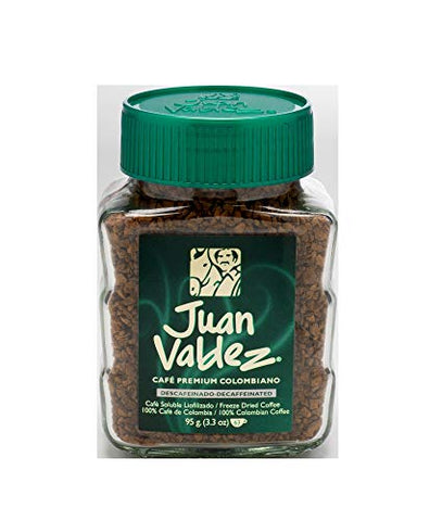 Juan Valdez Instant Decaffeinated Freeze Dried Coffee, 3.3oz Jar