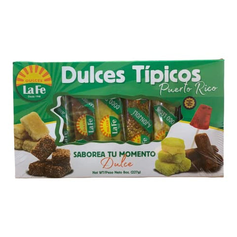 Assortment of Puerto Rican Candies By Fabrica De Dulces La Fe (8 Pieces) 1 Oz Each