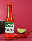 Lizano Tabasco Hot Sauce Costa Rican Spicy Thick Rich Hot Sauce No Vinegar Salsa with Ripe Red Tabasco Pepper Robust Fiery Flavor 62 g., 2.2 fl oz.