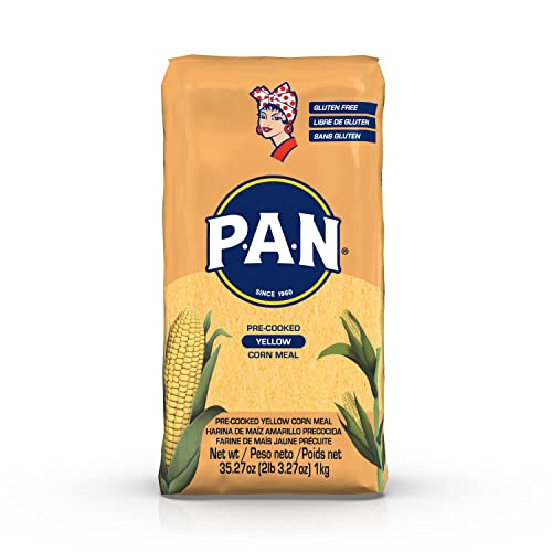 P.A.N. Yellow Corn Meal – Pre-cooked Gluten Free and Kosher Flour for Arepas (2.2 lb / Pack of 1)