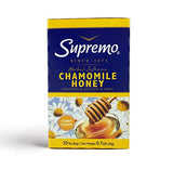 Supremo Chamomile Honey Tea – 6 Boxes of 20 pcs Chamomile Teabags – Individually Wrapped Teabags with Chamomile and Honey Flavors – Relaxing and Powerful Flavor – Non Caffeinated Herbal Tea for Better Sleep