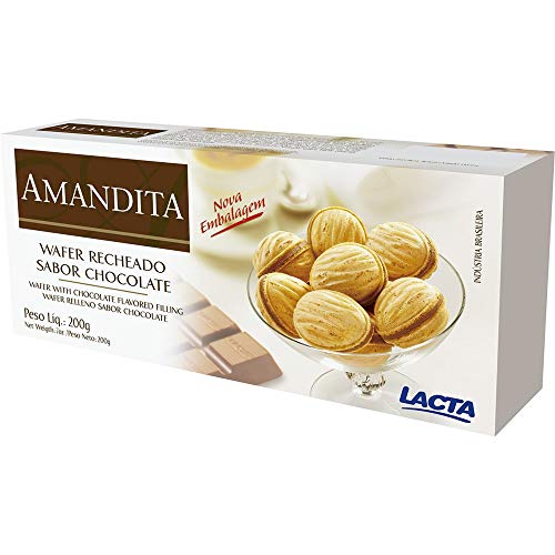 Lacta - Amandita - Wafer w/Creamy Filling w/ Cocoa 7.05oz - 7.05 Oz - Wafer c/ Recheio de Creme c/ Cacau - 200g