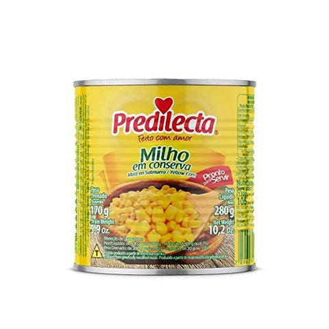 Sweet Whole Kernel Corn 9.87 Oz | Predilecta Milho Verde em Conserva 280g | Corn | Milho