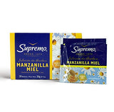 Supremo Chamomile Honey Tea – 6 Boxes of 20 pcs Chamomile Teabags – Individually Wrapped Teabags with Chamomile and Honey Flavors – Relaxing and Powerful Flavor – Non Caffeinated Herbal Tea for Better Sleep