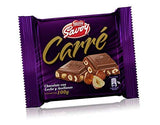 Savoy Nestle Nestlé Carré Milk Chocolate with Hazelnuts - 100 g each bar (10 bars TOTAL) Traditional taste of Venezuela, some of the best cacao of the world.