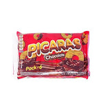 PICARAS Galletas Bañadas en Chocolate 240 gr. (6 units of 40 gr.) 24 cookies.