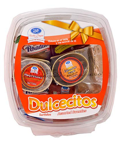 DULCES DEL VALLE 8 Dulcecitos Surtidos. / 8 Assorted Guava and Milk Caramel Snacks. 7.76 oz.