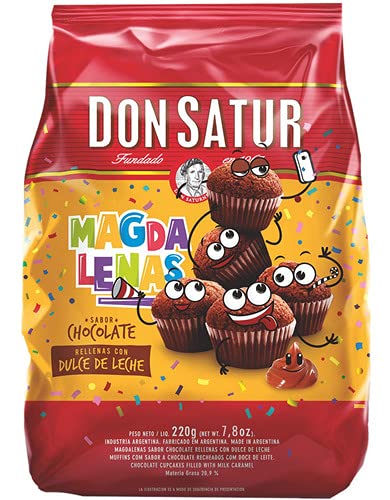 Don satur chocolate Madalaines filled with dulce de leche 200gr/ 7.05oz (Pack of 2)