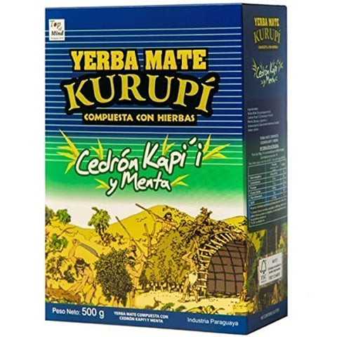KURUPI Yerba Mate Tea from Paraguay. (Cedron Kapi'i y Menta, 500 gr)