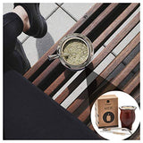 BALIBETOV Premium Yerba Mate Gourd (Mate Cup) - Uruguayan Mate - Leather Wrapped - Includes Stainless Steel Bombilla and Cleaning Brush. (Camionero Burgundy)