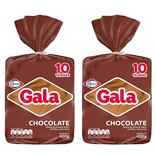 Ponque Gala Ramo Chocolate (2 pack) Colombian delicious sliced snack cake with Chocolate flavor mecato colombiano Snack from colombia online Colombian snacks dulce colombiano Colombian food Colombian Candy