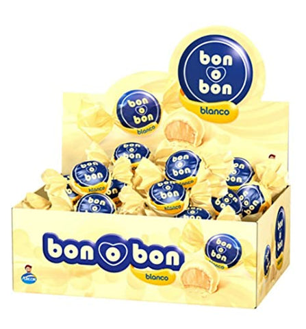 BON-O-BON Bombon Blanco 30 Unid. (2 PACK) 450 gr. | Bon o Bon Bonbon With Peanut Cream Filling And Wafer.