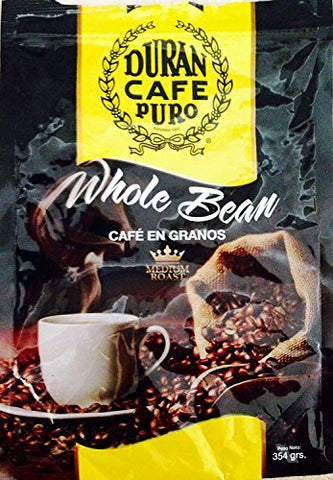 Café Duran Best Panama Whole Roasted Coffee Beans 360gr (12.7oz) Freshly Imported from Chiriquis Highlands