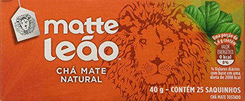 Leao - Mate Brazilian Tea Cha Matte - 40g, 25 Satches