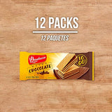 Bauducco Mini Chocolate Wafers - Crispy Wafer Cookies With 3 Delicious, Indulgent Decadent Layers of Chocolate Flavored Cream - Delicious Sweet Snack or Desert - 1.41oz (Pack of 12 single serve individually wrapped)