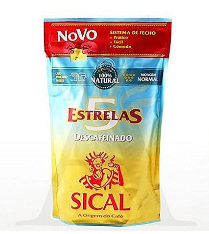 Sical Portuguese Decaffeinated Ground Coffee Cafe 5 Estrelas 250g