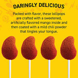Vero Mango Lollipops Coated with Chili Powder, Hot and Sweet Candy Treat, Artificially Flavored, Net Wt. 19.7 Ounces, 40 Count Bag