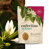 Cafe Quindio Coffee Cookies Cafecitas , Unique Biscuit in Coffee Bean Shape, Made with Quindio Colombian Coffee, Ideal with Coffee & Tea. (Coffee Cookies No Sugar Added with Chia Seeds, 100g / 3.5 oz)