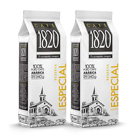 Café 1820 Coffee Special Reserve Costa Rica Gourmet Arabica Ground Coffee with a highly adequate balance of acidity and bitterness 2 pack 12 oz