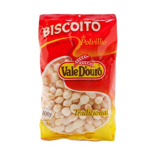 Vale D'ouro Starch Salted Cookies - 3.5oz | Biscoito de Polvilho Tradicional Vale D'ouro - 100g - (PACK OF 02)