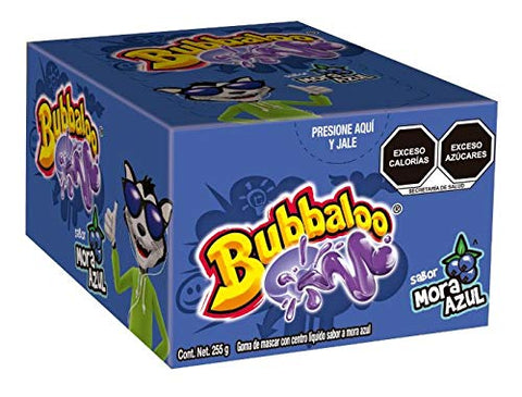 Bubbaloo Mora Azul Blue Berry Mexican Chewing Gum - 1 Pack 50pcs