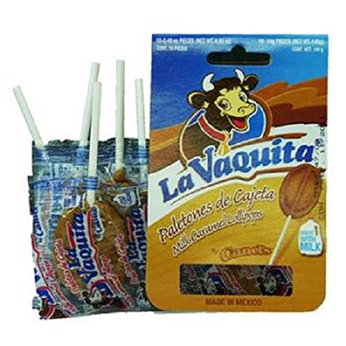 Canels, La Vaquita Caramel Lollipops - Strips, Count 10 - Sugar Candy / Grab Varieties & Flavors