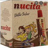 Sindoni Nucita Tubo Crema de Chocolate Dulce sabor Double Cream With Hazelnut Chocolate And Milk Venezuela Candy Food Snack Box 12 Unit 35 gr