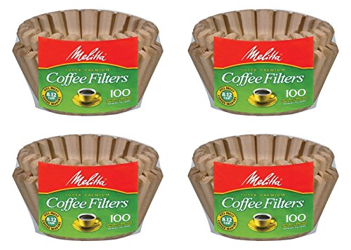 Melitta 8-12 Cup Basket Filter Paper (Natural Brown, 400 Count)