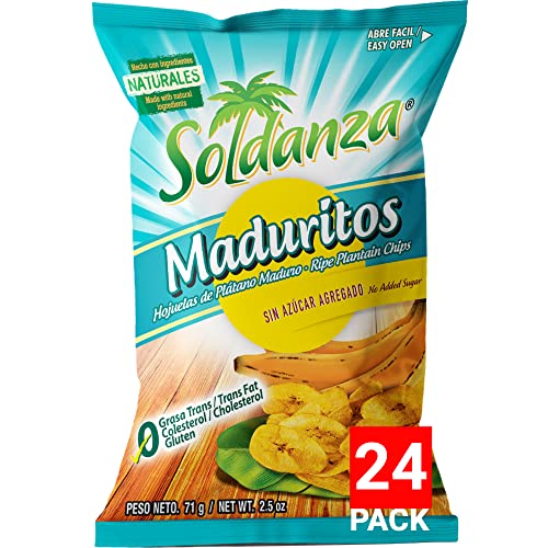 Soldanza Maduritos Plantain Chips, Ripe, 2.5 Ounce (Pack of 24)