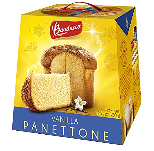 Bauducco Panettone Vanilla, Moist & Fresh, Traditional Italian Recipe, Holiday Cake, 26.2oz