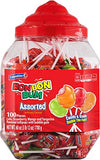 Colombina Bon Bon Bum Bubble Gum Lollipops Assorted Flavors, Jar of 100