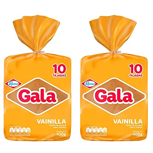 Ponque Gala Ramo Vainilla (2 pack) Colombian delicious sliced snack cake with Vanilla flavor mecato colombiano Snack from colombia online Colombian snacks dulce colombiano Colombian food Colombian Candy