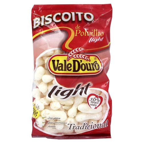 Vale D'ouro Starch Salted Cookies Light 3.5oz | Vale D'ouro Biscoito de Polvilho Light 100g