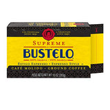 Supreme by Bustelo Espresso Style Dark Roast Ground Coffee Brick, 10 Ounces (Pack of 12)