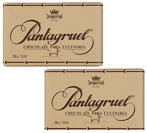 PANTAGRUEL Chocolate para Culinaria 200 gr. - 2 Pack | Baking Chocolate 7 oz. - 2 Pack.