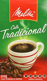 Melitta - Traditional Roasted Coffee - 17.6 oz (PACK OF 04) | Melitta Café Torrado e Moído Tradicional - 500g