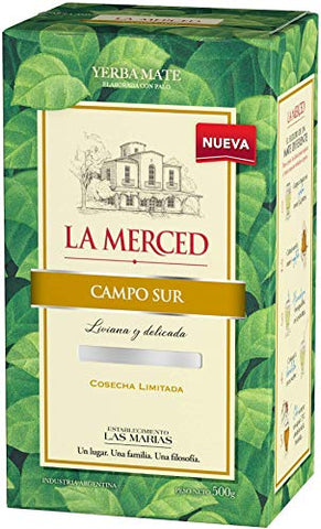 (2 PACK) La Merced Yerba Mate Campo Sur 1.1 Lb. 500 Gr. each.