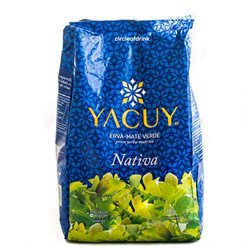 Circle of Drink - Yacuy Nativa Chimarrao - Gourmet Green Brazilian Erva Mate Tea - Traditional Flavor of Brazilian Yerba Mate - Complex and Subtle - Super Fresh - 2.2 lbs - 1 Kg (1 PACK)