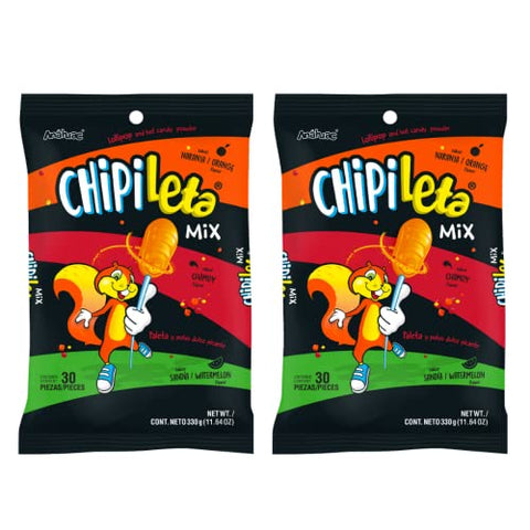 Chipileta Mix Lollipop and hot candy powder - 2 PACK