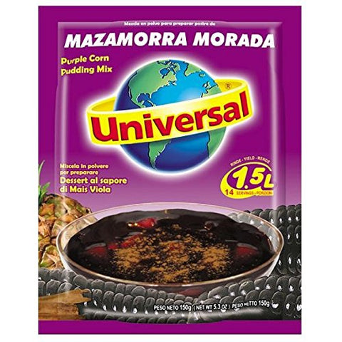 Universal Mazamorra Morada - 2 Pack / Purple Corn Pudding Mix 1.5L (5.3 oz.) - 2 Pack. Product of Peru.